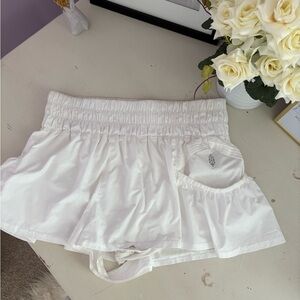 White free people shorts with Pocket